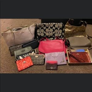 Michael Kors and coach purses and wallets.